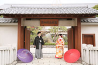 都内の日本庭園で和装前撮り