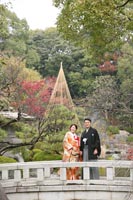 紅葉の和装前撮り 東京は風情ある庭園もたくさんあります